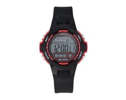 Tekday 654727 digitaal horloge 38 mm 100 meter zwart/ rood