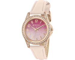 Unisex Kinderen Analoge Quartz Horloge met Roze PU Strap