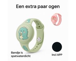 Waterdichte GPS Armband voor Kinderen + GPS - Verstelbaar, Siliconen GPS Tracker Houder - Groen
