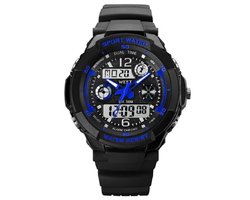 West Watches Model Storm Kinderhorloge Jongen Analoog Digitaal – Sport - Chronograaf – Shockproof - Ø 41 mm - Blauw
