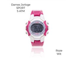 Xinke Sports - Horloge - 5 ATM - ca. 3 cm uurwerk - Roze Wit - Meisjes Jongens - Jeugd Kinderen - Casual Sport