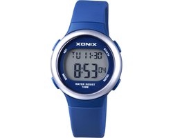 Xonix BAW-004 - Horloge - Digitaal - Dames - Vrouwen - Kinderen - Unisex - Siliconen band - ABS - Cijfers - Achtergrondverlichting - Alarm - Start-Stop - Chronograaf - Tweede tijdzone - Waterdicht - 10 ATM - Paars - Roze