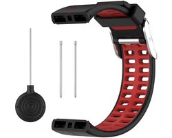 Zwarte Siliconen Vervangende Band voor Smartwatch Polar V800 - Zacht en Comfortabel - Snelsluiting - Sportief Design