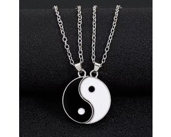 Actie4you® - Yin Yang ketting – Ketting - ∅25mm – Om te delen – Vriendschapsketting