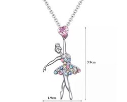 Akyol - ballerina ketting-collier- ketting met hanger - ballet ketting - ballet- ballerina ketting - danseres -valentijn cadeau voor haar -ketting voor vriendin cadeau voor haar