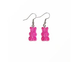 Akyol - beer oorbellen – Roze – Beertje – oorbellen met beertjes - beer – Snoep - oorbellen met beer