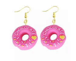 Akyol - Donut oorbellen – Oorbellen dames - oorbellen meisjes - sint cadeau - leuke donut oorbellen - Sieraad - oorbellen cadeau - verjaardag - grappige oorhangers
