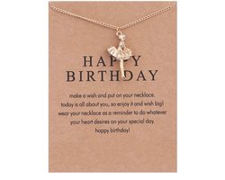 Akyol - Happy Birthday ketting - verjaardag - ketting - sweet 16 - ketting als cadeau - verjaardags ketting - happy birthday - bff - vriendschaps ketting