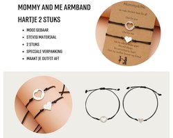Akyol - Mommy & me armband - armband-moeder-mother -moeder dochter cadeau -moeder en dochter -moederdag -moederdag cadeau Hartje - mama -moeder dochter armband -moeder en dochter armband -cadeau voor moeder -dochter moeder cadeau -mommy and daughter