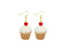Akyol - Muffin oorbellen – Oorbellen dames - oorbellen meisjes - Oorhangers dames - leuke muffin oorbellen - Sieraad- cupcake oorbellen - oorbellen cadeau - verjaardag - grappige oorhangers