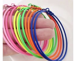Akyol - Oorbellen- blauw - oorbel- Cadeau- neon blauwe oorbellen neon blauwe oorbellen-Sieraad oorbellen–blauwe oorbel -foute feest-foute party-carnaval-90s -90´s -dames-kleur-verjaardag-cadeau-neon blauwe oorbel voor meisje