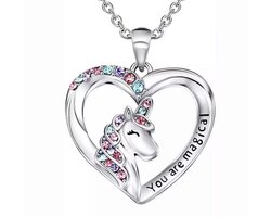 Akyol - unicorn ketting – fantasie – ketting voor meiden – unicorn – eenhoorn – cadeau – gift - unicorn ketting - geluksketting - ketting voor meisjes - unicorn cadeau - meisjes - verjaardag - eenhoorn