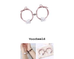 Akyol - Vriendschapsarmband - BFF - vrienden - schapen armband - hanger schaap- 2 stuks - bff armband - vriendschaps armband - meiden armband - geluks armband
