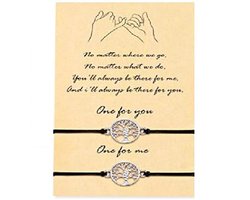 Akyol - Vriendschapsarmband - Geluksarmband - Pinky promise - BFF - Vrienden - Relatie - Boom - 30 cm -valentijn voor hem en haar -cadeau voor hem en haar- bindings armband -koppel armband -koppel