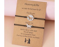 Akyol - Vriendschapsketting met een paard - moeder en dochter armband - ketting hoefijzer - paarden liefhebber