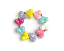 Armband - Hartjes Multi | Lengte 16-18 cm | Bijoux | Fashion Favorite