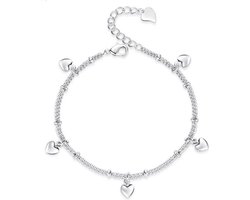 Armband Meisje- Zilver 925 Sterling- Hartjes Bedelarmband- Meisjes Armband- Bedelarmbandje Meisje- Kind- LiLaLove