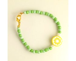 Armbandje voor de allerkleinsten - groen met citroen