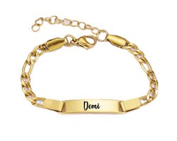 Baby/Kinder Armbandje Met Naam | Goud | RVS | Demi