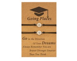 Bixorp Friends Vriendschapsarmbandjes voor 2 met Zilverkleurig Kompas - BFF Armband
Meisjes - Best Friends Armband Vriendschap Cadeau voor Twee