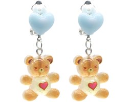 Clip On Oorbellen Kinderen - Beer - Speels Cadeau