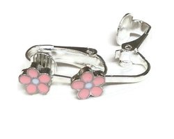 Clip Oorbellen Kinderen - Oorclips - Bloem - Roze - Wit Hart - Knopjes - MNQ bijoux