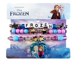 Disney Frozen - 3x armband - bedels en kralen - one size