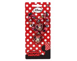 Disney - Minnie Mouse Sieradenset - Ketting & Armband - Voor Kinderen - Rood - Zwart - Kralen - Valentijn