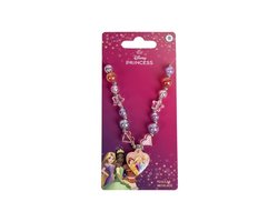 Disney Princess Kinderketting – Meisjes Sieraad met Hart Hanger – Rapunzel, Tiana & Meer – Cadeau Idee