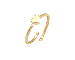 Elli - Ring - Kinderen Hart Liefde Symbool Eenvoudig verstelbaar in 925 Sterling Zilver - Meisjes
