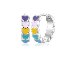 EMMI Oorringen / Oorbellen | Multi / Zilverkleurig | Ø 12 mm | 925 Zilver | Kinder Sieraden