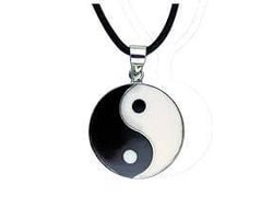 Etnox - hanger - yin yang ketting zilver (K356)