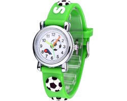 Fako® - Kinderhorloge - 3D - Voetbal - Groen