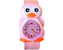 Fako® - Kinderhorloge - Slap On Mini - Pinguïn - Roze