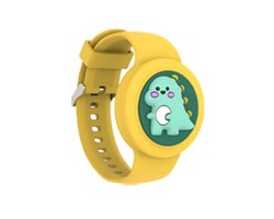 Funny Dino Waterdichte AirTag Armband voor Kinderen – Geschikt voor Apple AirTag – Verstelbare Siliconen Band – Veilig & Comfortabel.