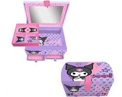 Hello Kitty / Kuromi Geheim Geluid Sieradendoosje – 20 × 18 × 14 cm – Muzikale Schatkist