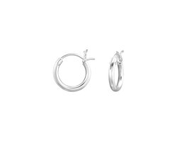 Joy|S - Zilveren oorringen 1.5 / 10 mm - Franse sluiting