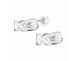 K3 - Zilveren oorstekers met kristal - 925 sterling zilver