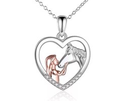 Ketting Meisje met Paard | 45 cm tot 50 cm | Sparkolia | Kinder ketting | Sinterklaas Kerst Cadeau