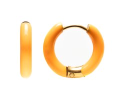 Kids Bijoux | CandyBling oorringetjes | oorbelletjes | 10mm | hypoallergeen | RVS | meisjes | Oranje