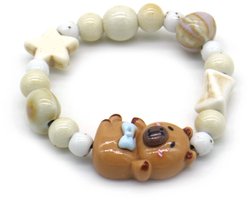 Kinder Armband – Capybara Design – 16cm – Zacht en Speels Accessoire