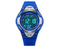 Kinderhorloge Chrono - Alarm – Digitaal Horloge – Blauw - Ø37mm - Giftbox