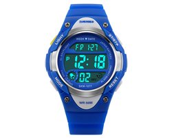 Kinderhorloge Chrono - Digitaal Horloge – Stopwatch - Alarm - Blauw - Ø37mm
