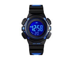 Kinderhorloge Stopwatch - Alarm - Multicolour Display - Blauw