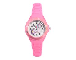 Kinderhorloge - Unicorn Roze | Siliconen | Ø 35 mm