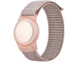 Knaak Armband geschikt voor Apple AirTag - Ideaal voor Kinderen - Klittenband Sluiting - Roze