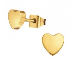 La Rosa Princesa Hart Oorbellen Titanium Goudkleurig - Verguld