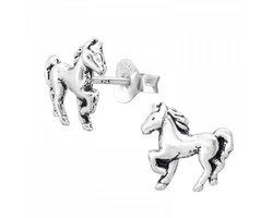 La Rosa Princesa Paard Kinder Oorbellen Zilver - meisjes / dames Oorknoppen