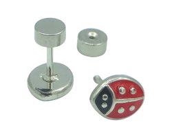 Lieveheersbeestje kinderoorbellen voor meisje – Hypoallergeen - 7x5 mm