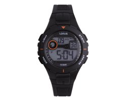 Lorus Kinder Lorus digitaal horloge silicon band black R2381PX9 - Horloge - Siliconen - Zwart - 36 mm